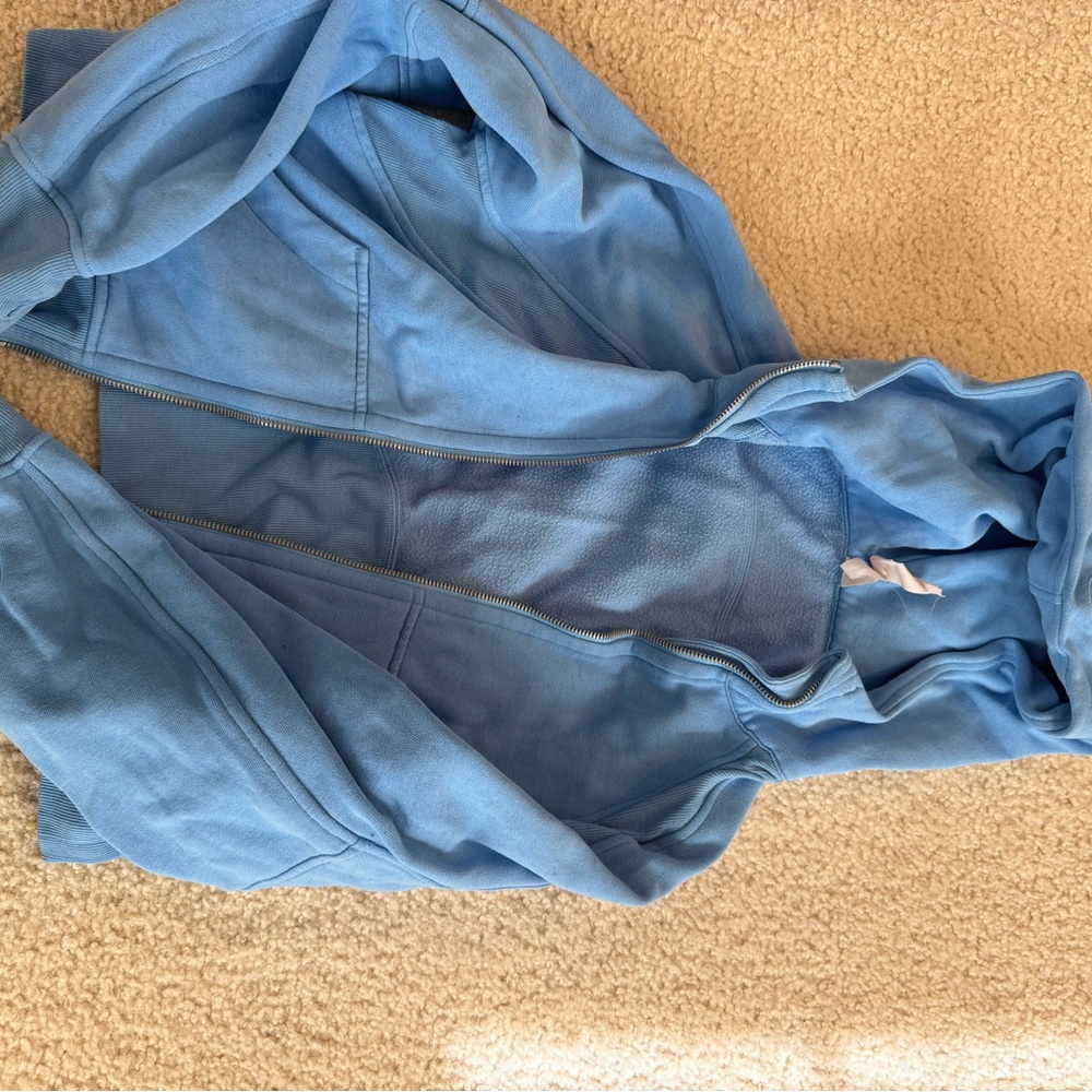 lululemon athletica Light Blue Full-Zip Hooded Sweatshirt